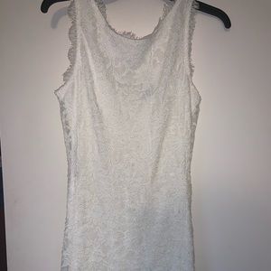 White lace mini dress